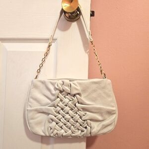 Vintage Antonio Melani cream white shoulder bag